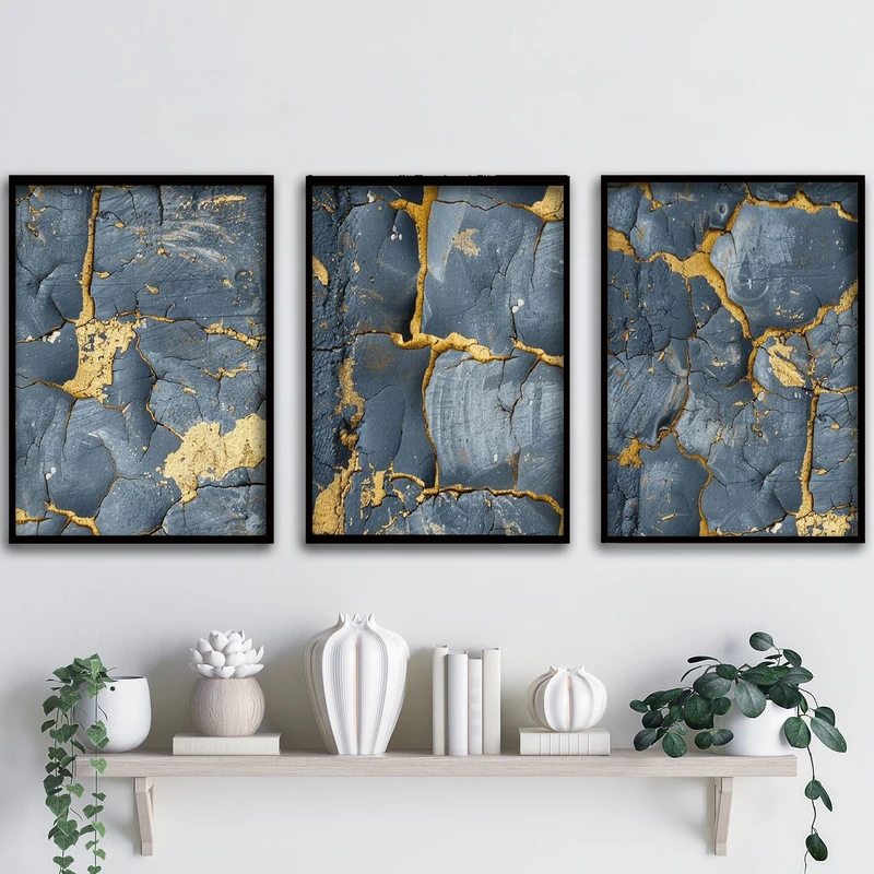 تابلو آتریسا طرح آبستره مدل ATA112 مجموعه 3 عددی 