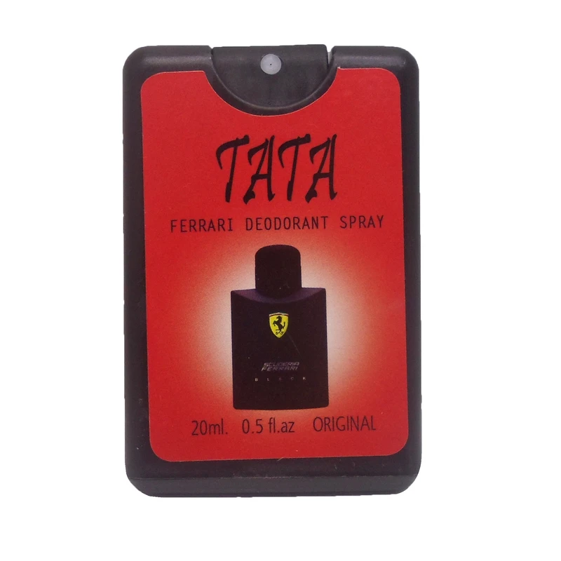 عطر جیبی مردانه تاتا مدل ferrari deodorant حجم 20 میلی لیتر