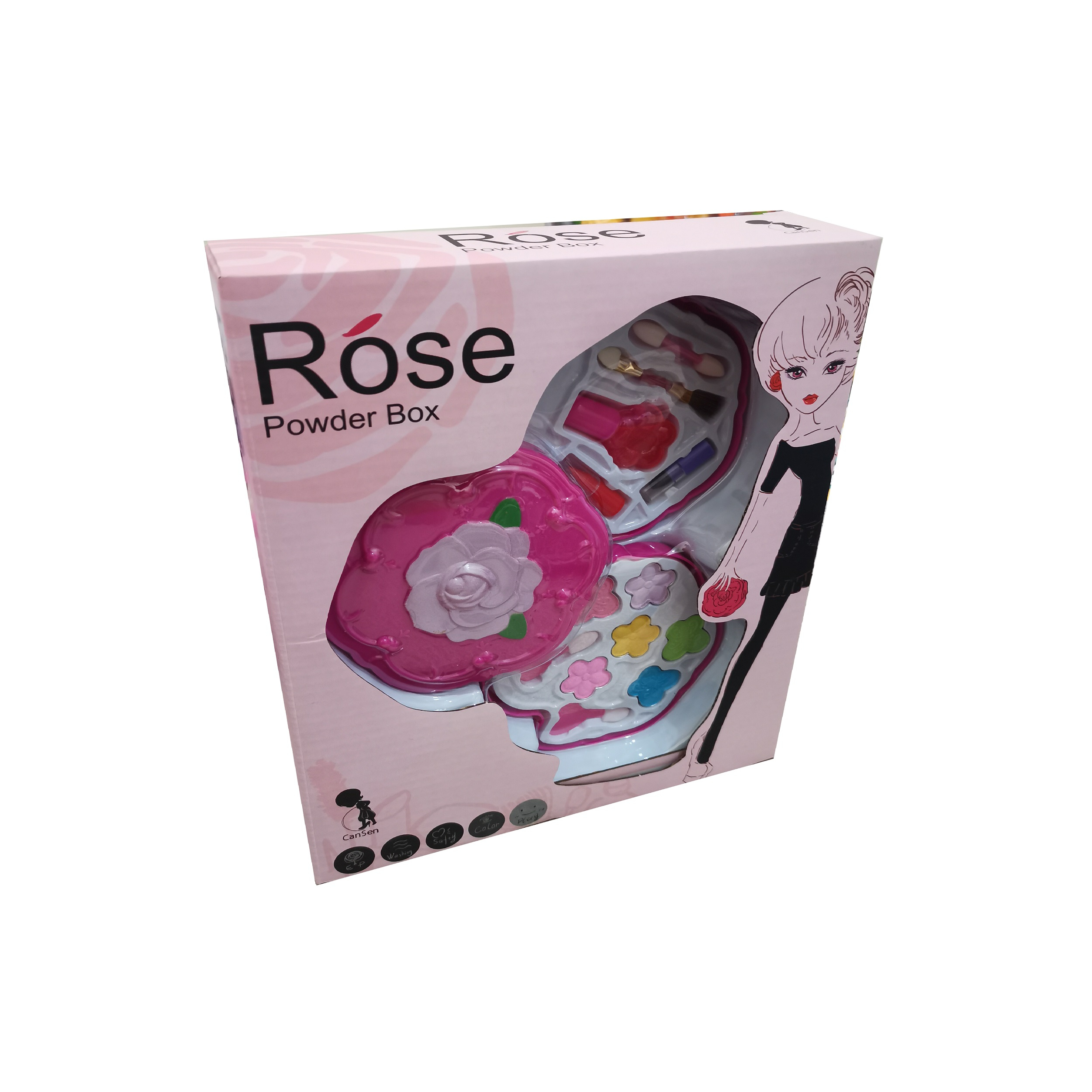ست اسباب بازی لوازم آرایشی مدل Rose کد CS256