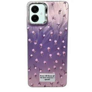 کاور طرح گل‌دار صورتی مناسب برای گوشی موبایل  سامسونگ  Galaxy A06