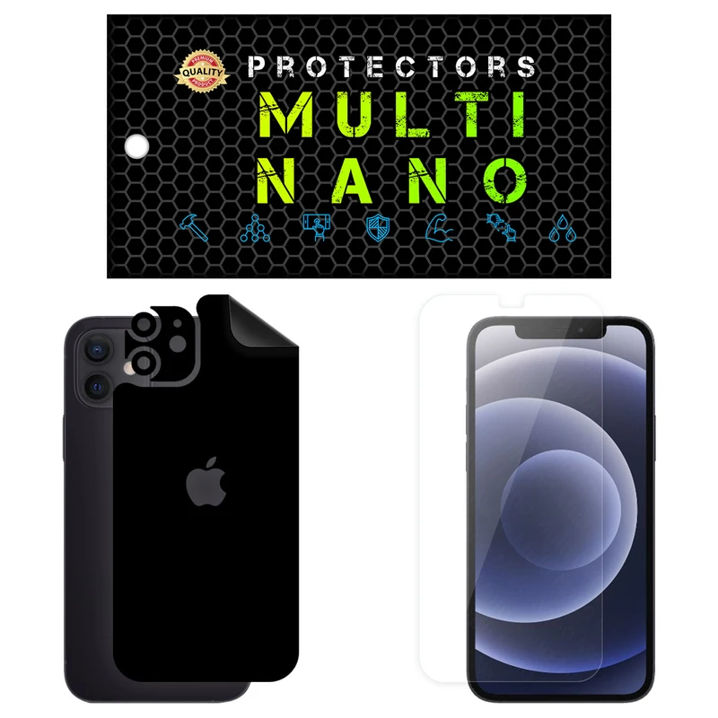 محافظ صفحه نمایش مولتی نانو مدل X-SFM مناسب برای گوشی موبایل اپل iPhone 12 به همراه برچسب پوششی