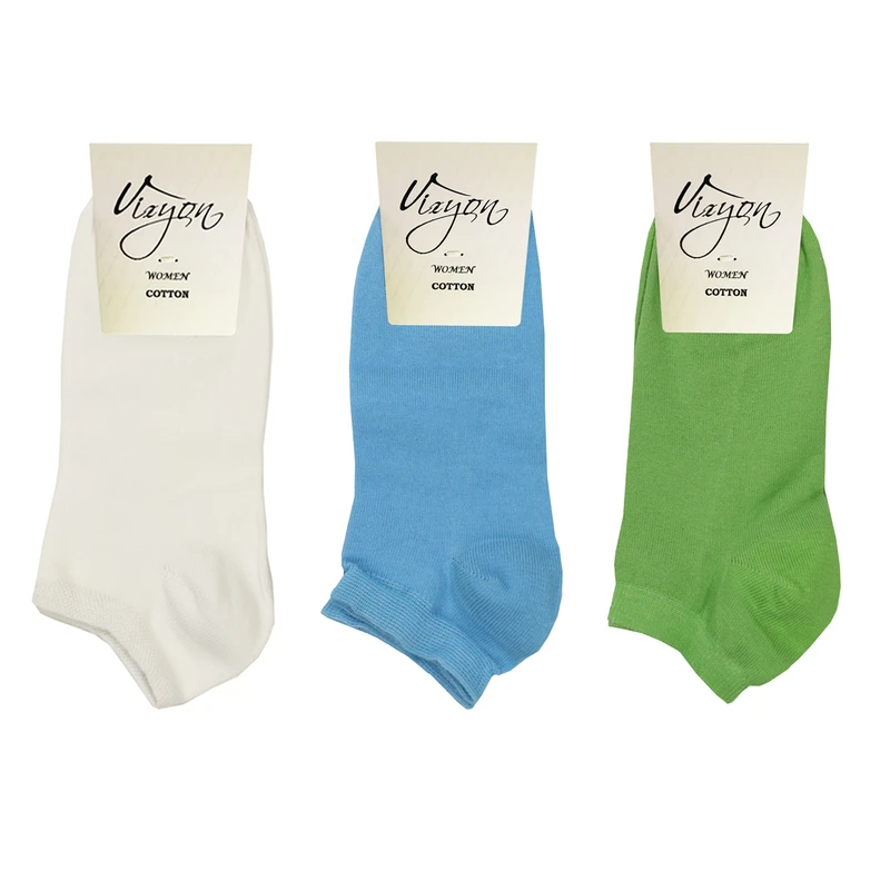 جوراب ساق کوتاه زنانه ویزیون کد VFS302.3Z4 بسته 3 عددی