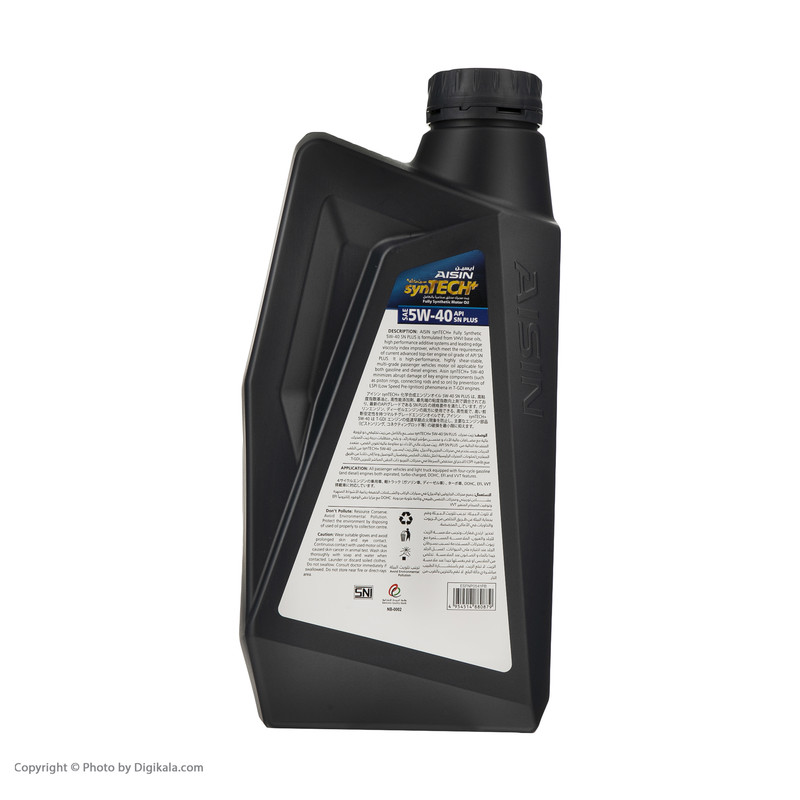 روغن موتور خودرو آیسین مدل 5W-40 SN PLUS حجم 1000میلی لیتر