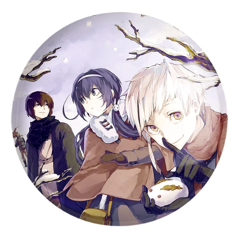 پیکسل خندالو طرح اتسوشی و کیوکا و دازای انیمه سگ های ولگرد بانگو کد 11774 مدل بزرگ