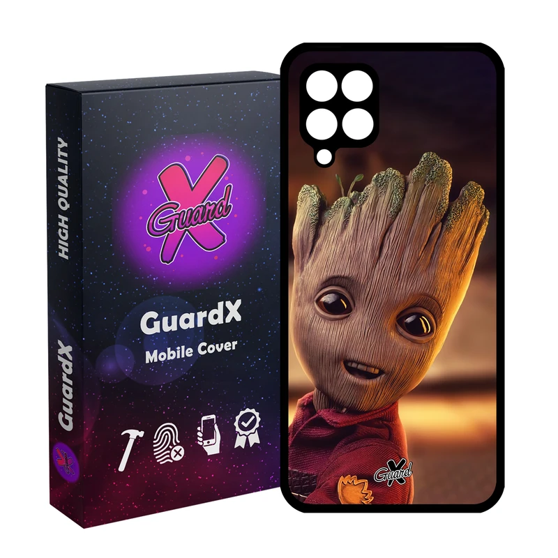 کاور گارد ایکس طرح Groot مدل Glass10479 مناسب برای گوشی موبایل سامسونگ Galaxy A12/M12/F12