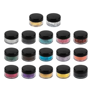 رنگ پودری رزین اپوکسی مدل صدفی مجموعه 17 عددی 