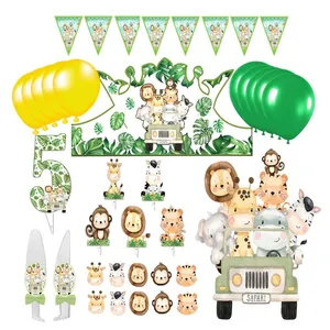 مجموعه 38 عددی تم تولد مدل حیوانات جنگل آبرنگی کد 05