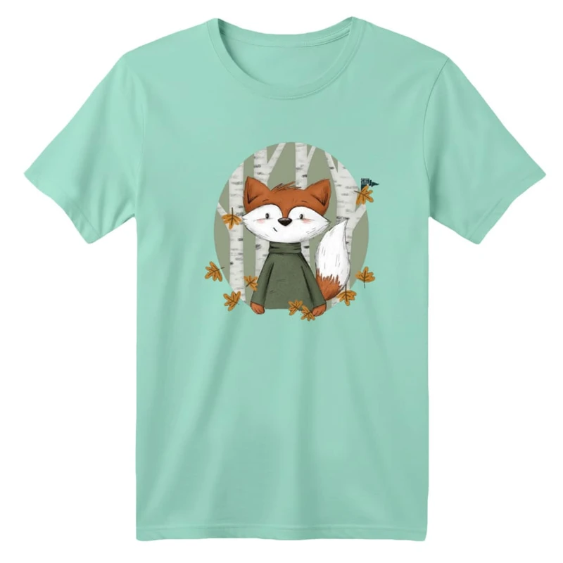 تی شرت آستین کوتاه بچگانه مدل روباه کد ۲