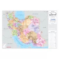 نقشه انتشارات گیتاشناسی نوین مدل تقسیمات شهرستانی ایران کد 1447