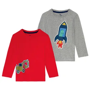 تی شرت آستین بلند پسرانه لوپیلو مدل IAN-388654 مجموعه 2 عددی 