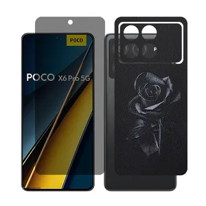 Glass Together model privacy Screen Protector Suitable for Xiaomi Poco X6 Pro Mobile Phone with Back cover sticker
