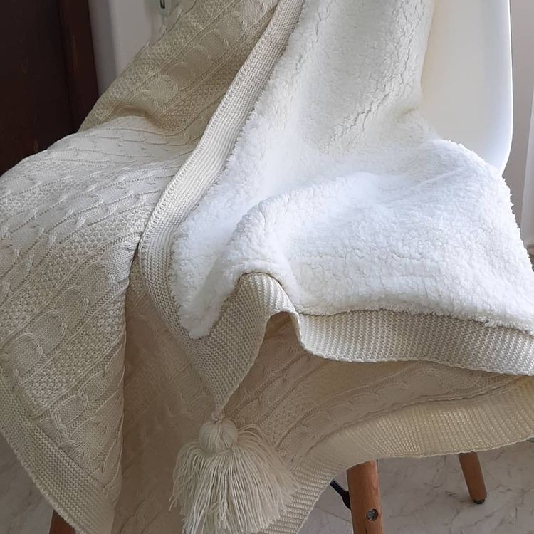 شال مبل طرح بافت سایز 100x90 سانتی متر