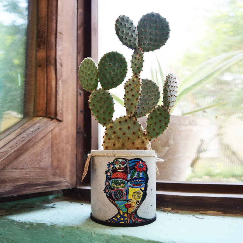 گلدان طرح چهره گلدان طرح چهره