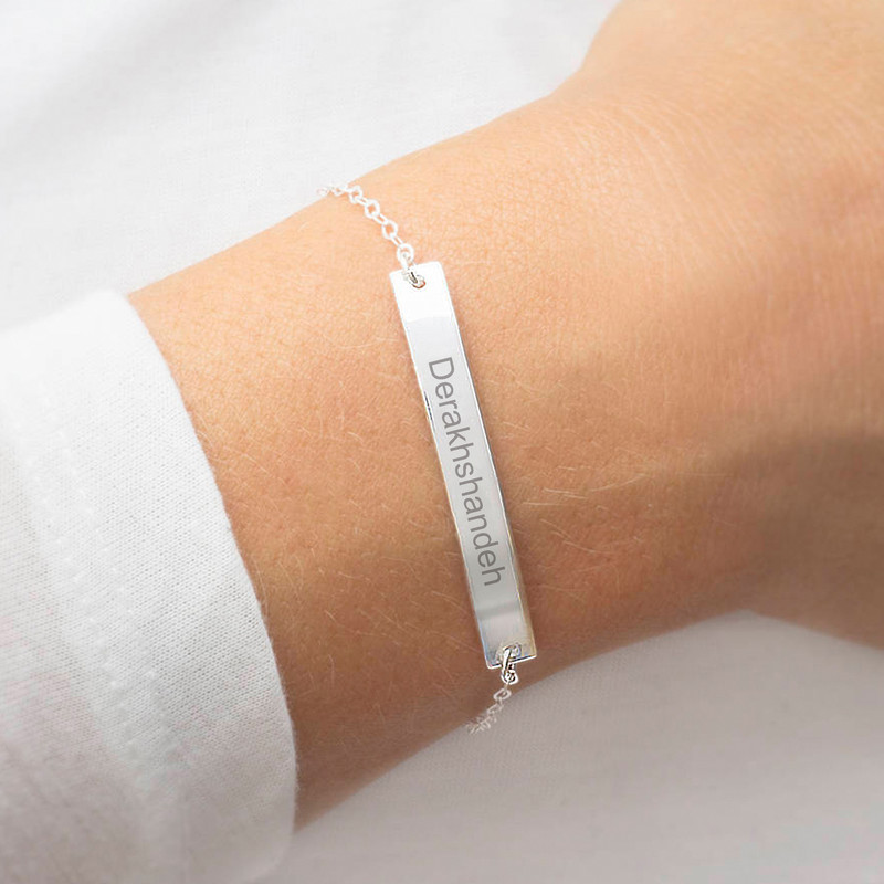 دستبند نقره زنانه ترمه ۱ مدل درخشنده کد DN 4054