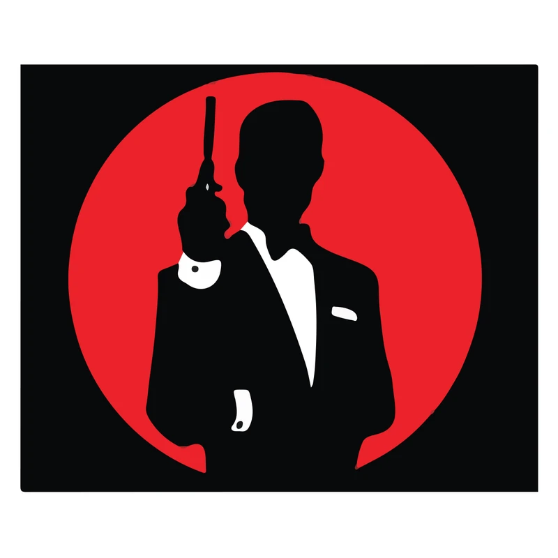 برچسب لپ تاپ پویا مارکت طرح جیمز باند کد 1113