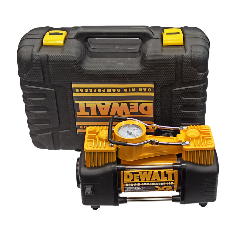 کمپرسور باد فندکی دیوالت مدل دو سیلندر متصل به برق شهری مجموعه 15 عددی