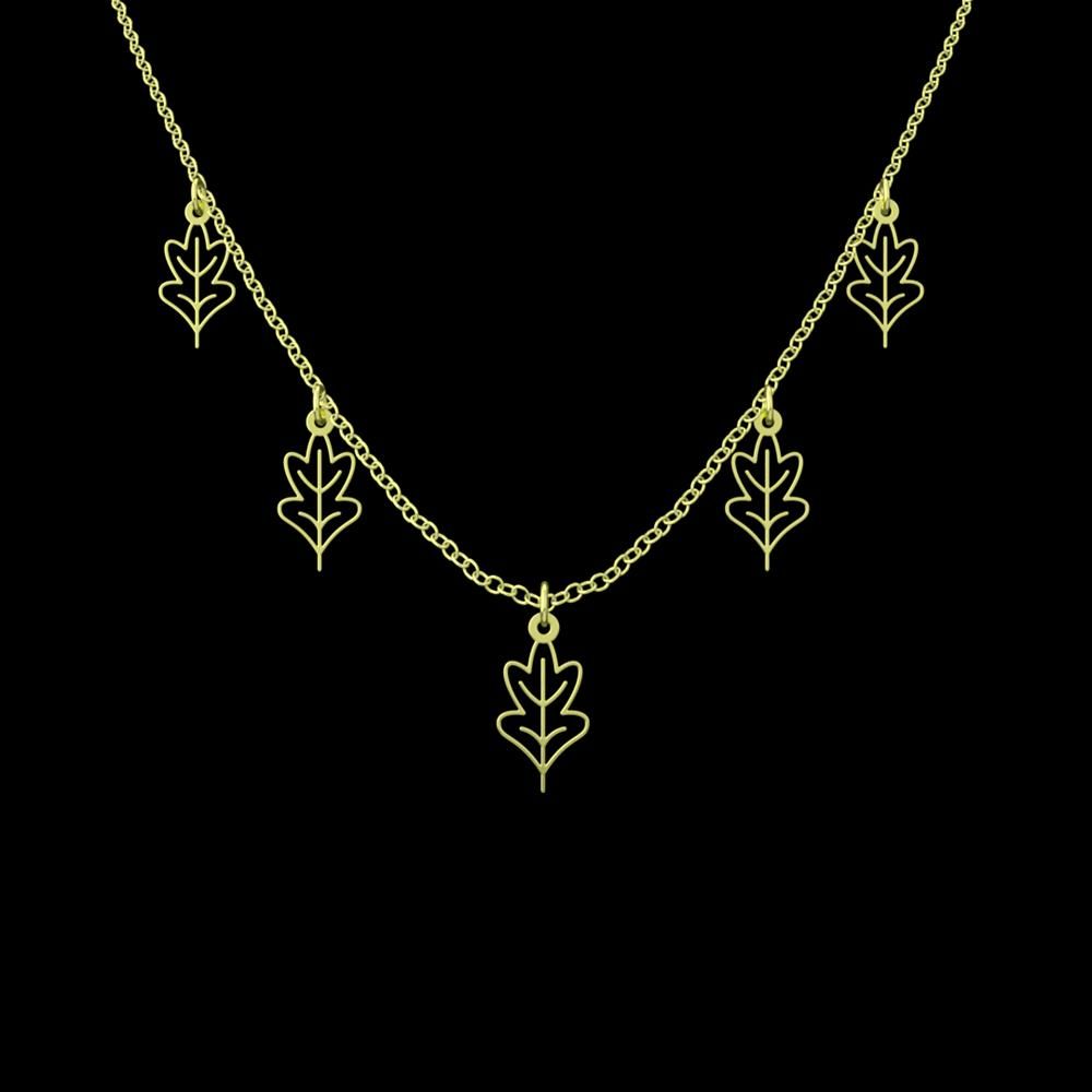 گردنبند طلا 18 عیار زنانه مدوپد مدل برگ کد RNA15890 - - 1