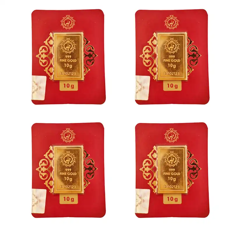 شمش طلا 24 عیار مدوپد مدل اقلیما کد eg10-4 بسته 4 عددی