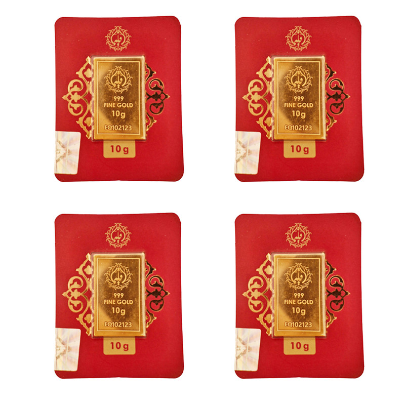 شمش طلا 24 عیار مدوپد مدل اقلیما کد eg10-4 بسته 4 عددی