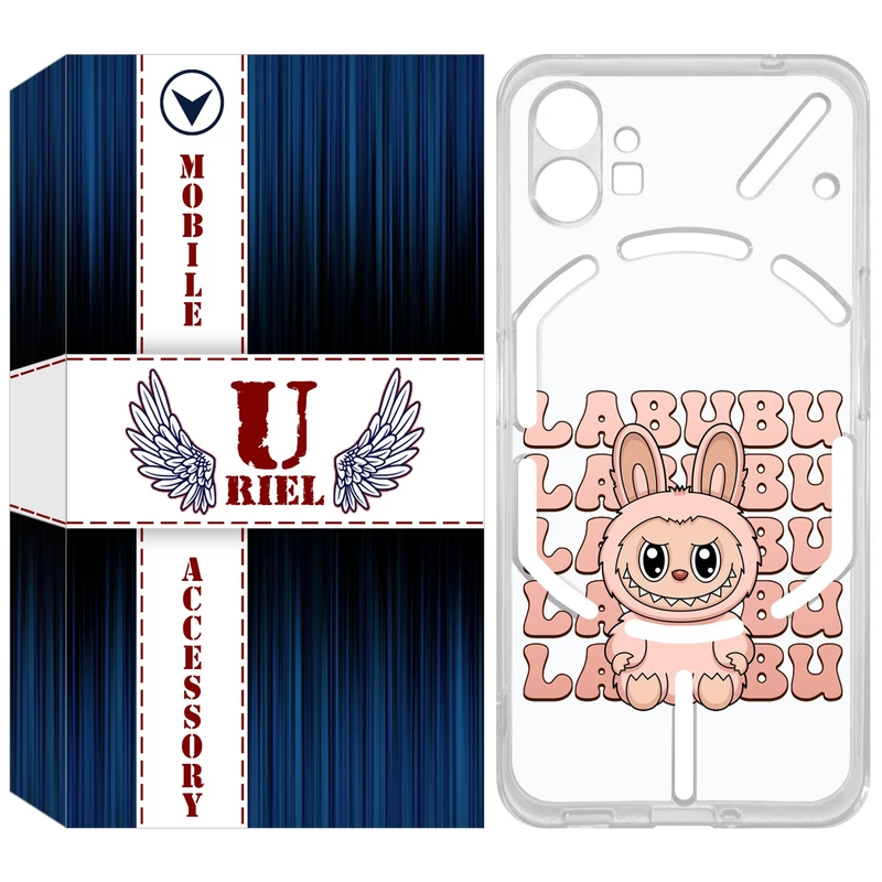 کاور یوریل مدل Clear کد 133 طرح لبوبو مناسب برای گوشی موبایل ناتینگ Phone 1