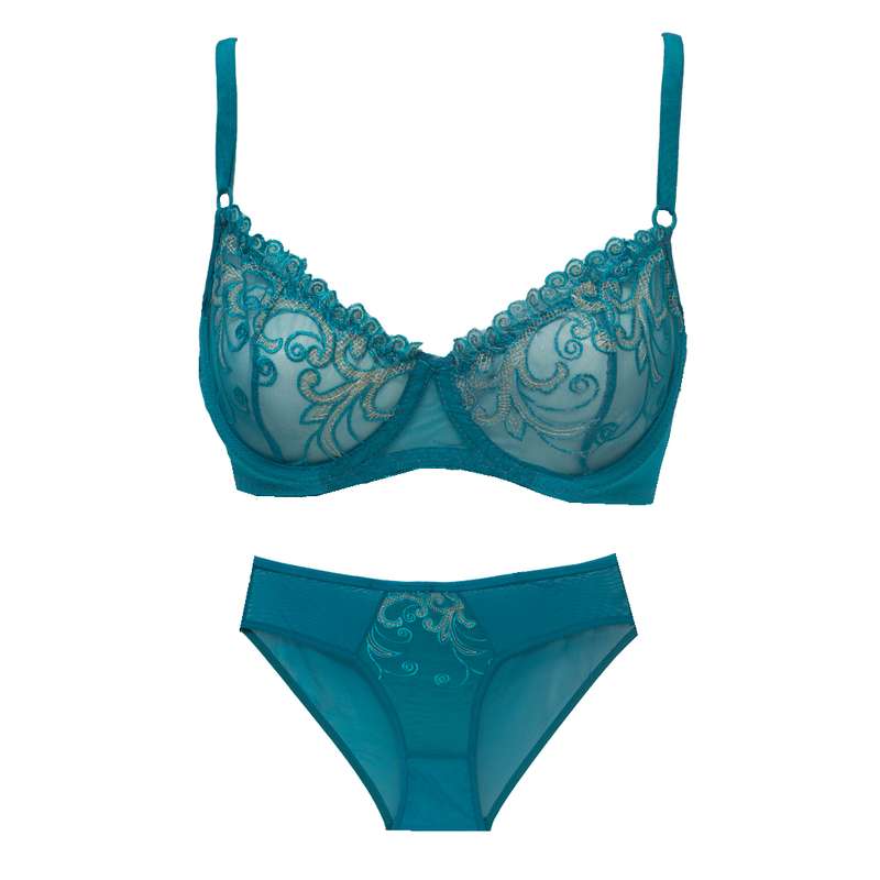 ست شورت و سوتین زنانه مدل تورگاز ساده تریوت