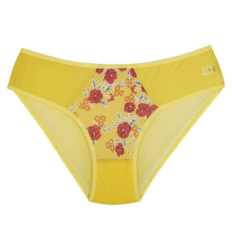 ست شورت و سوتین زنانه مدل فنردار گل گلی