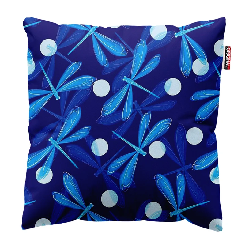 کوسن پاد آفرین مدل سنجاقک های زیبا کد 107 سایز 15*30 سانتی متر