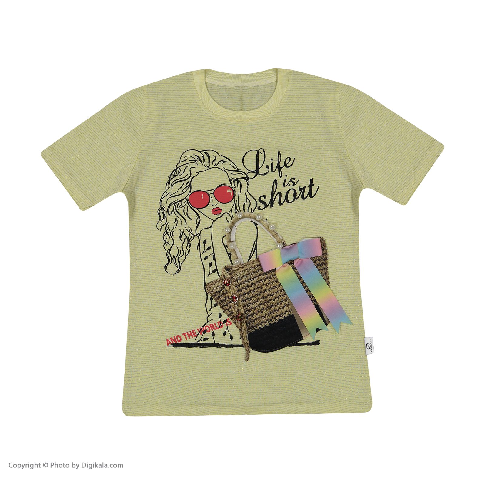 ست تی شرت و شلوارک دخترانه بانالی مدل هیلاری کد 3554 -  - 3