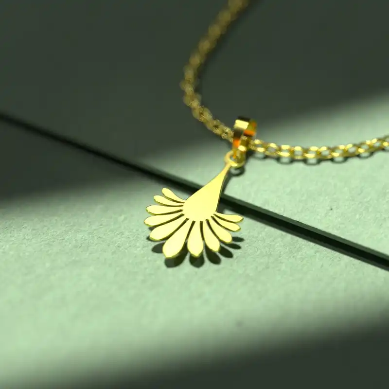 گردنبند طلا 18 عیار زنانه مدوپد مدل برگ کد D3-1-1203