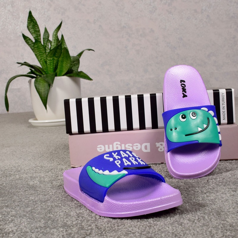 دمپایی دخترانه لوکا مدل دایناسور کد BNF.3469