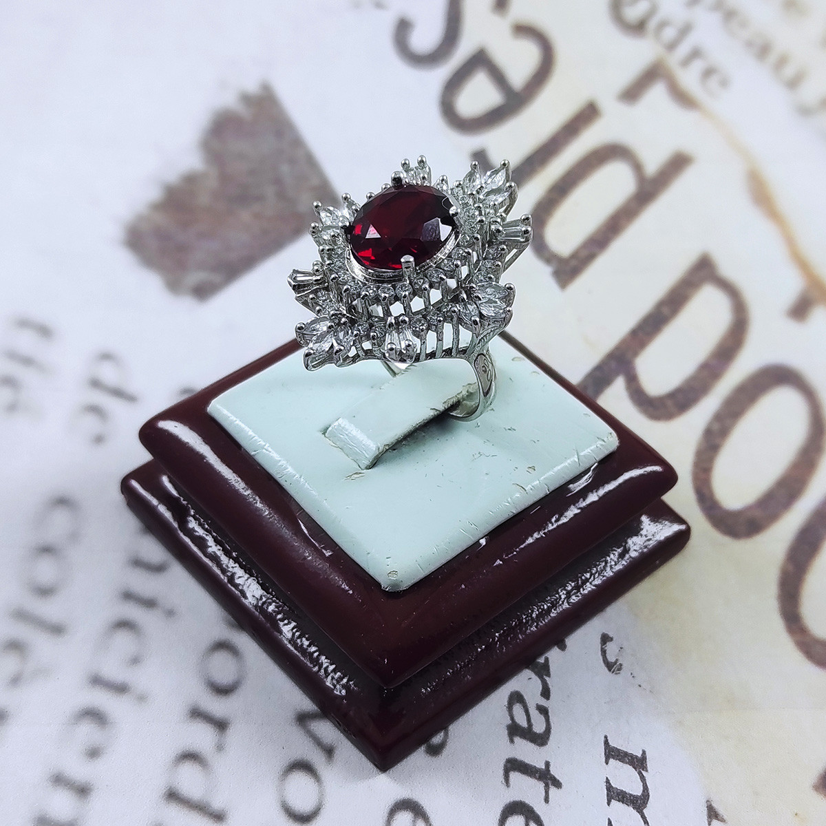 انگشتر نقره زنانه سلین کالا مدل یاقوت سرخ کد MPS_1