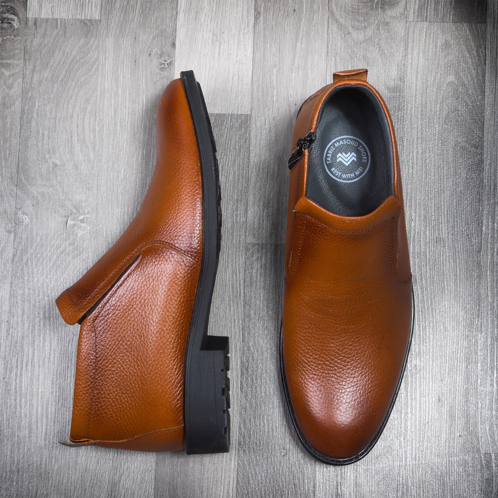 نیم بوت مردانه کفش مسعود تبریز مدل آیهان کد 03 -  - 3