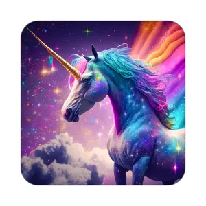 زیر لیوانی کاکتی طرح اسب تک شاخ و یونیکورن مدل mp29329