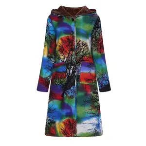 پالتو زنانه طرح جنگل کد BLU428