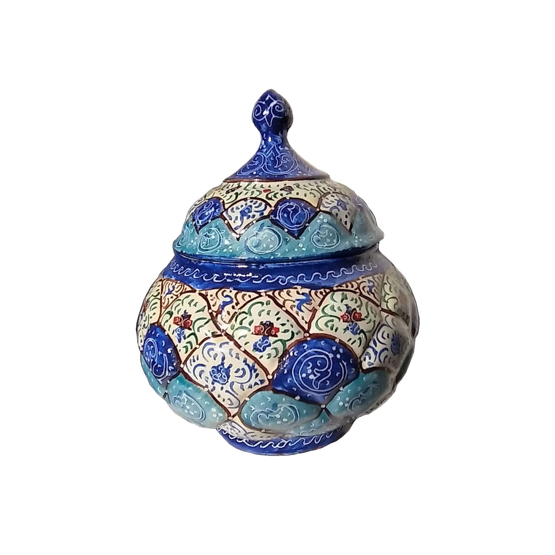 قندان میناکاری مدل گل کد 15 bA 0