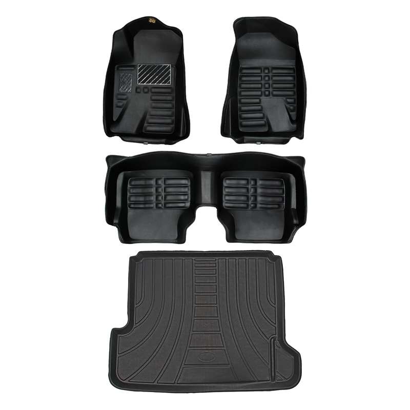 کفپوش پنج بعدی خودرو پانیذ مدل EVA مناسب برای پژو پارس به همراه کفپوش صندوق