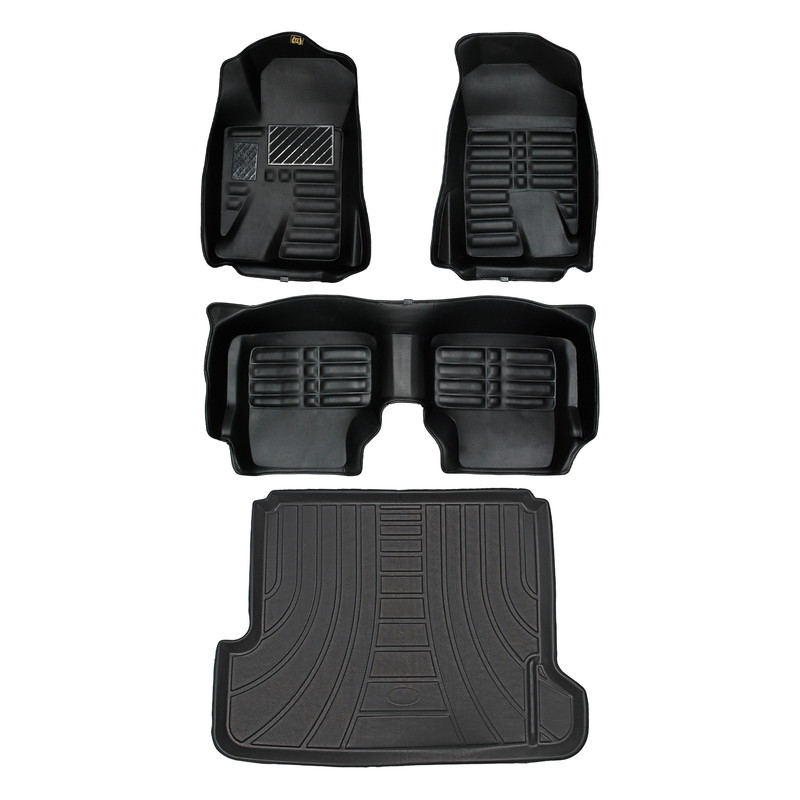 کفپوش پنج بعدی خودرو پانیذ مدل EVA مناسب برای پژو پارس به همراه کفپوش صندوق