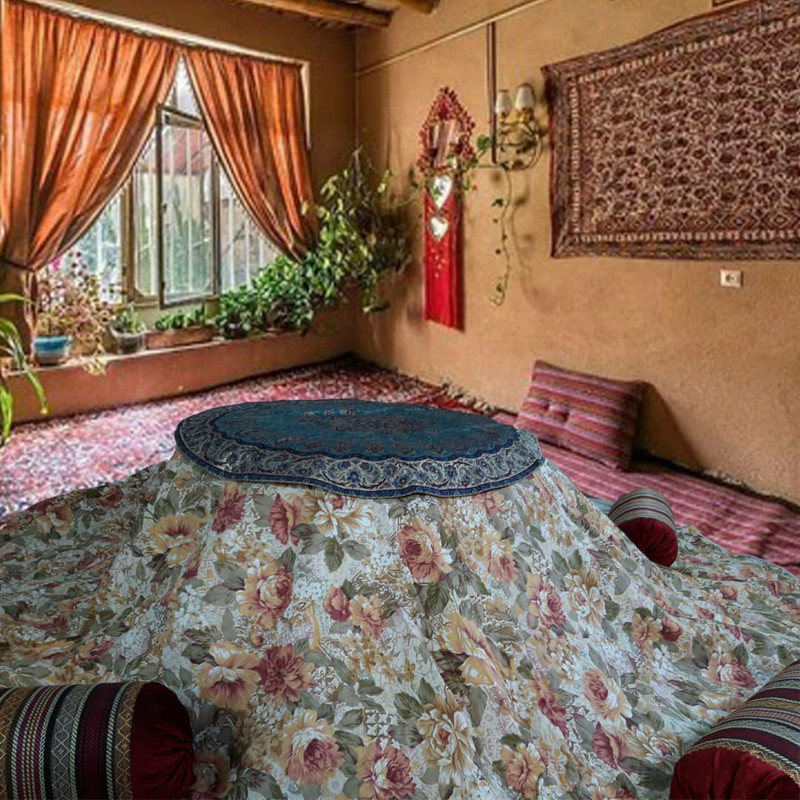 لحاف کرسی خانه سبز اسماعیلی مدل GL-Nasim سایز 350x350 سانتی متر