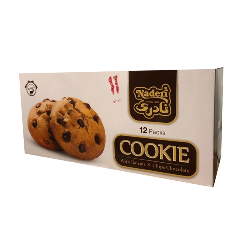 شیرینی کوکی با چیپس شکلات نادری - 40 گرم بسته 12 عددی