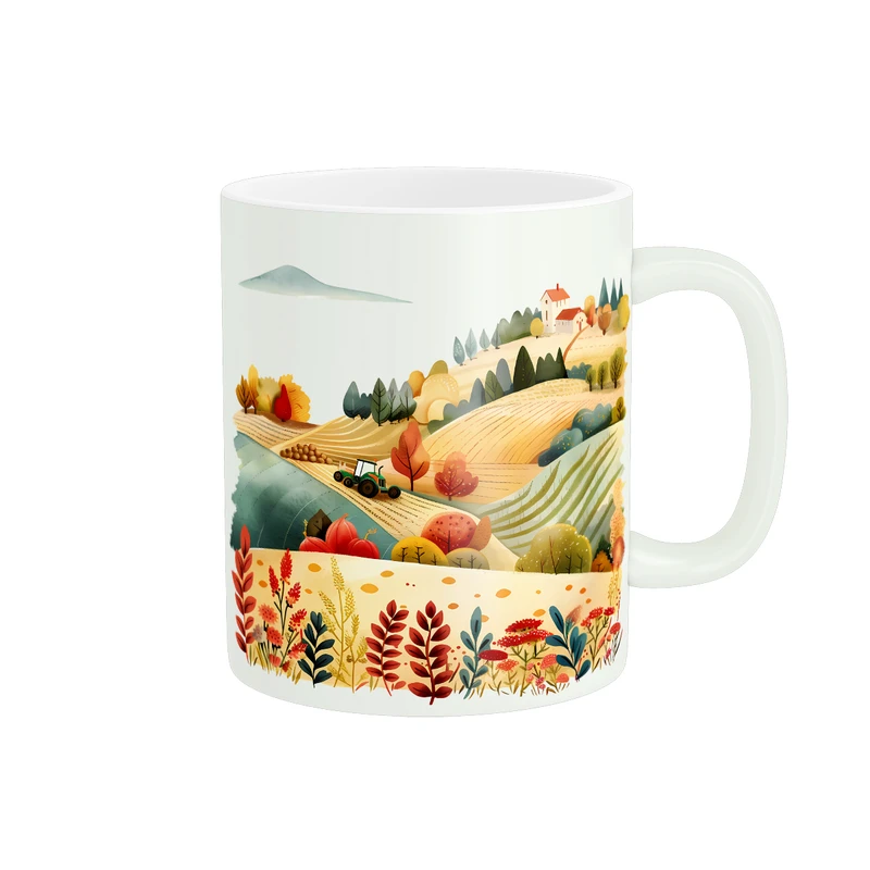 ماگ پادآفرین مدل منظره طرح مزرعه روستایی کد PM322