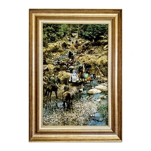 تابلو فرش دستباف طرح کوچ عشایر برجسته کد ۳۰۰۲