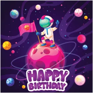 بنر تم تولد طرح فضانورد کد 1112