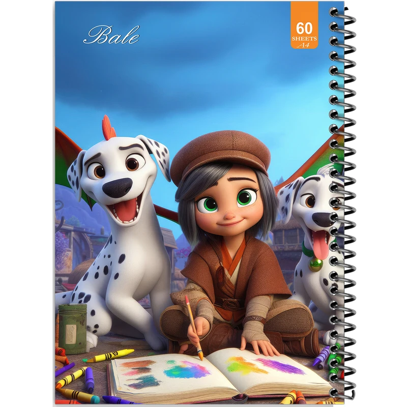 دفتر نقاشی 60 برگ انتشارات بله طرح فانتزی پسرانه کد A4-O57