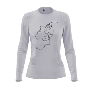 تی شرت آستین بلند زنانه مدل نیم رخ