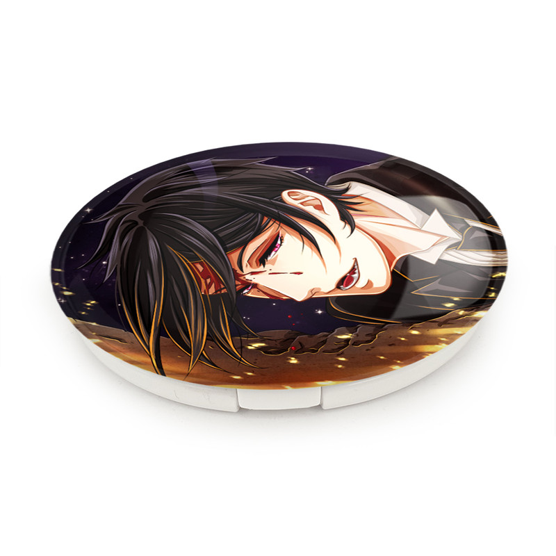آینه جیبی خندالو طرح سباستین انیمه خادم سیاه Black Butler مدل تاشو کد 16346 آینه جیبی خندالو طرح سباستین انیمه خادم سیاه Black Butler مدل تاشو کد 16346