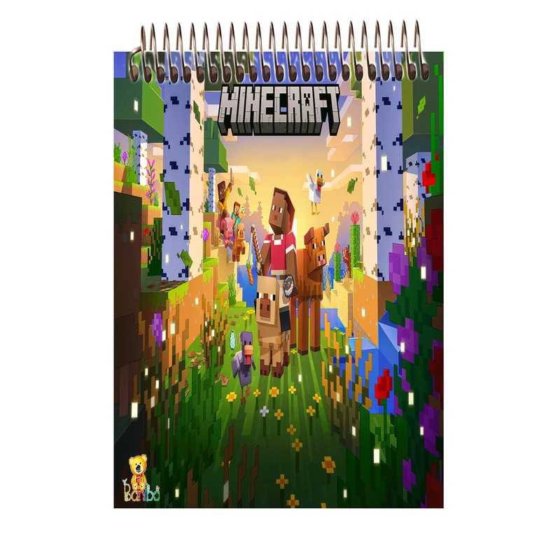 دفتر شطرنجی 100 برگ بانیبو مدل ماینکرافت کد 2713