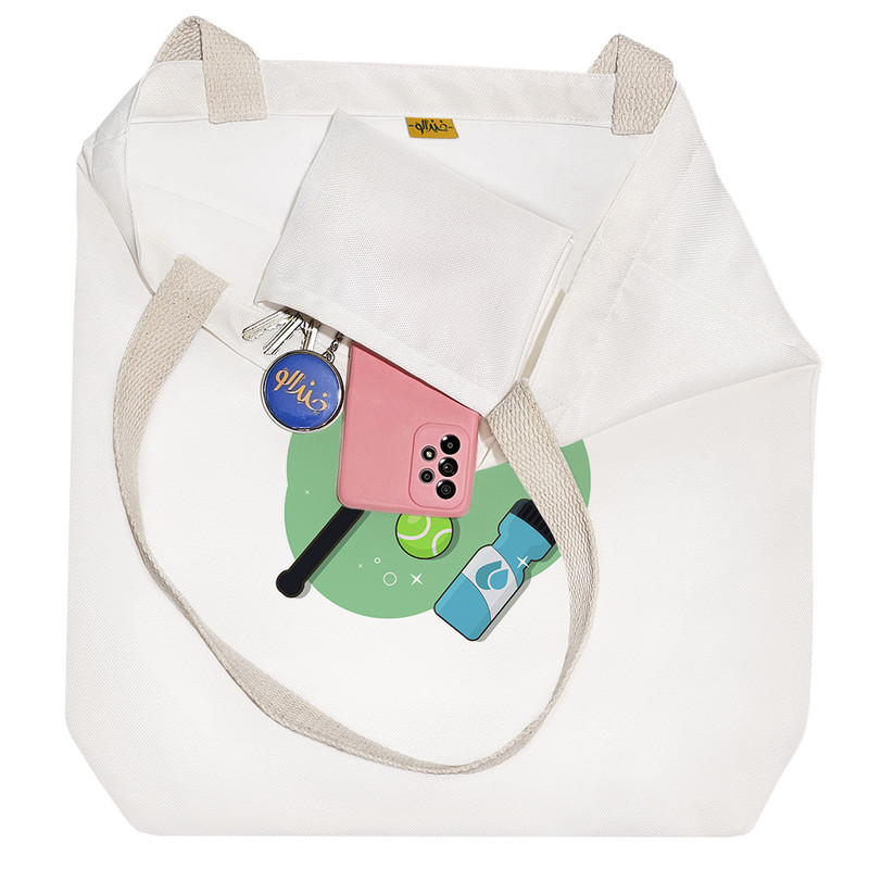 ساک خرید پارچه ای خندالو طرح تنیس مدل توت بگ کد 853