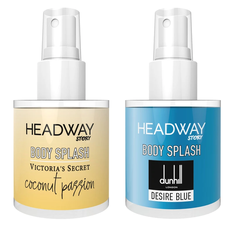 بادی اسپلش هدوی استوری مدل دانهیل دیزایر بلو و ویکتوریا سکرت کوکونات پشن حجم 90 میلی‌ لیتر مجموعه دو عددی