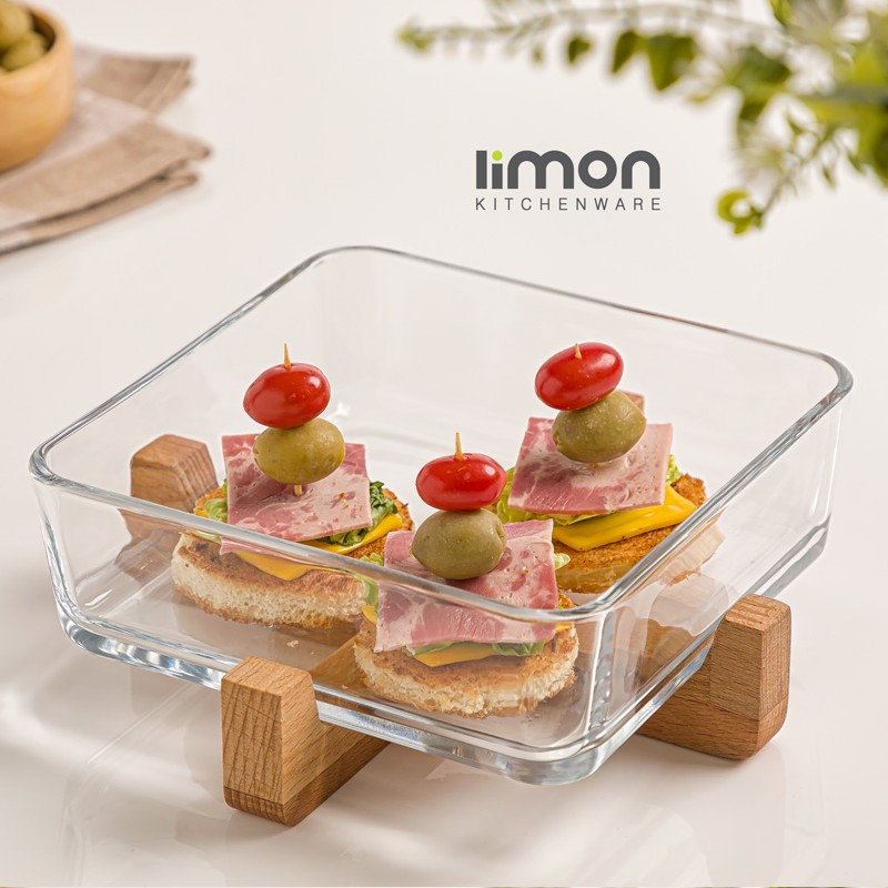ظرف سرو لیمون مدل پایه چوبی کد HS2163