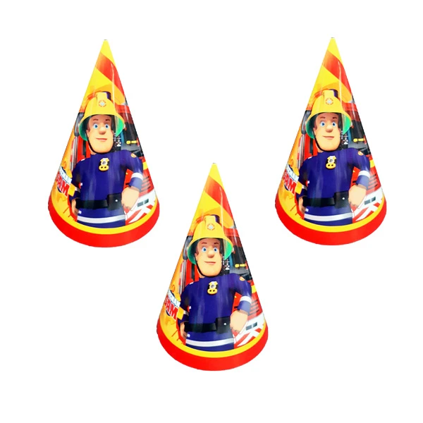 کلاه تولد مدل سام آتشنشان کد H1 مجموعه 3 عددی